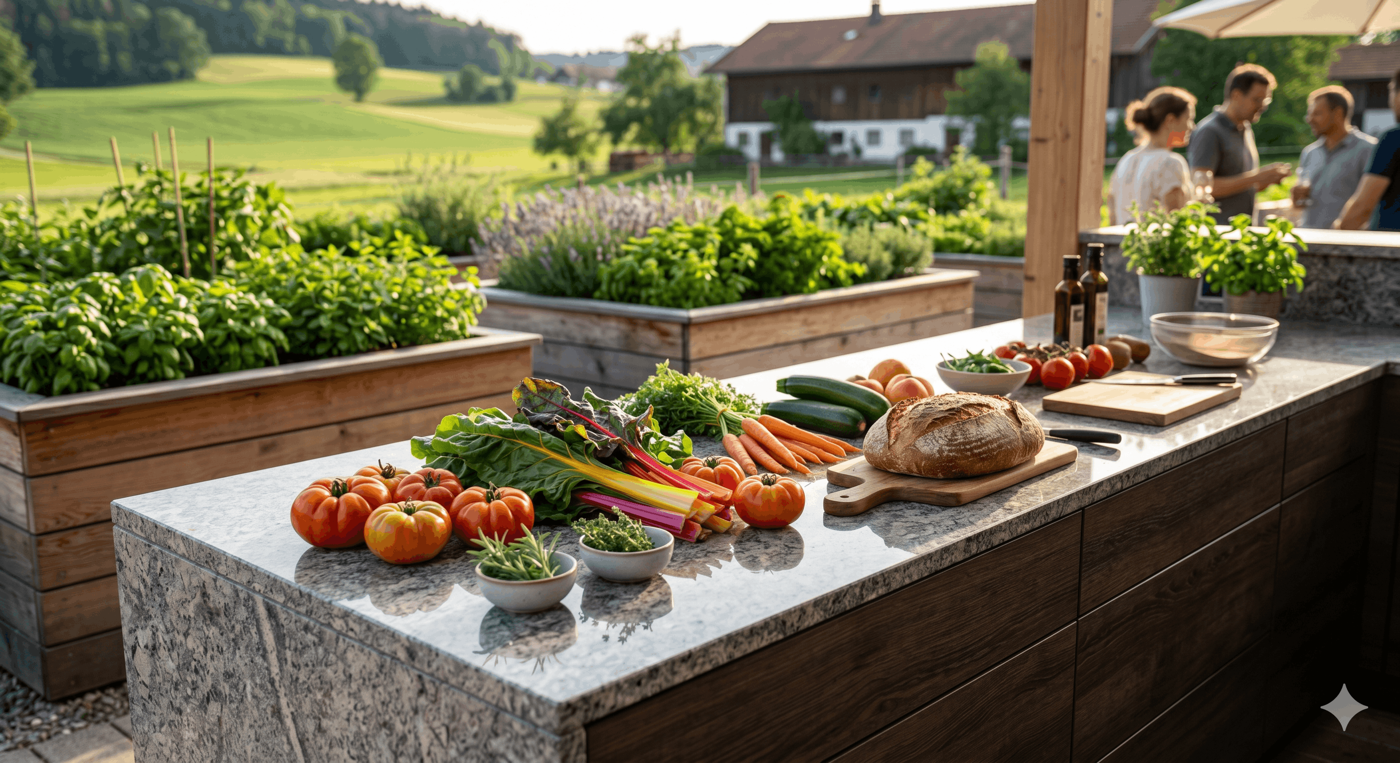 Outdoor Küche und Kochevent